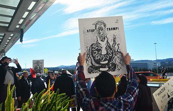 San Francisco Poster Syndicate at SFO protest 2016